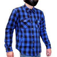 MCP Моторубашка мужская Rebel Full kevlar, черно-светло синий в Томске