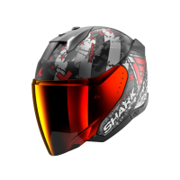 Shark Шлем Skwal I3 Jet Hellcat Mat Black/Chrome/Red в Томске