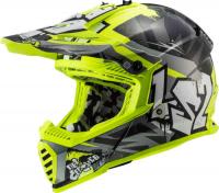 LS2 Шлем MX437 Fast Mini Crusher Черно-желтый в Томске