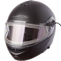 LS2 Мотошлем снегоходный FF325 Strobe Electric Snow Solid Черный Матовый в Томске