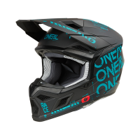 Oneal Шлем кроссовый 3Series Static черный/бирюзовый в Томске