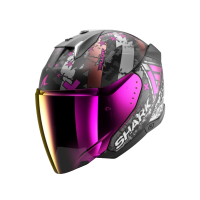Shark Шлем Skwal I3 Jet Hellcat Mat Black/Chrome/Violet в Томске