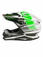 AIM Шлем кроссовый JK803 White/Green в Томске