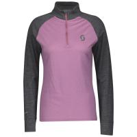 Scott Термокофта женская  Zip Defined Merino dark grey melange/cassis pink в Томске