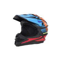 Desment Шлем кроссовый Raptor Black-Blue-Orange graphic в Томске