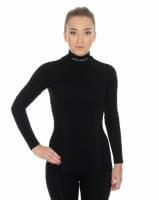 Brubeck Футболка женская дл.рукав Wool Merino 78% Черный в Томске