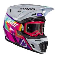 Leatt Шлем кроссовый 8.5 Pinata Teal V26 + очки Velocity 5.5 в Томске