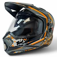AIM Шлем кросс/эндуро JK802S Orange/Grey/Black в Томске