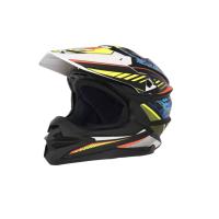 Desment Шлем кроссовый Raptor White-Yellow-Blue graphic в Томске