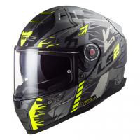 LS2 Мотошлем FF811 Vector II Techbot матовый серо-желтый в Томске