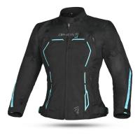 Dimox Мотокуртка текстиль Margo Women Black/Turquoise в Томске