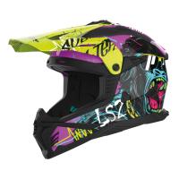 LS2 Шлем MX708 Fast II Gorilla фиолетово-желтый в Томске