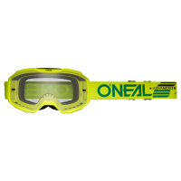 Oneal Маска кроссовая B-10 Solid V.24, желтый, прозрачные линзы Antifog, с защитой от уф лучей в Томске