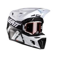 Leatt Мотошлем 9.5 Carbon-White + очки Velocity 6.5 V26 в Томске