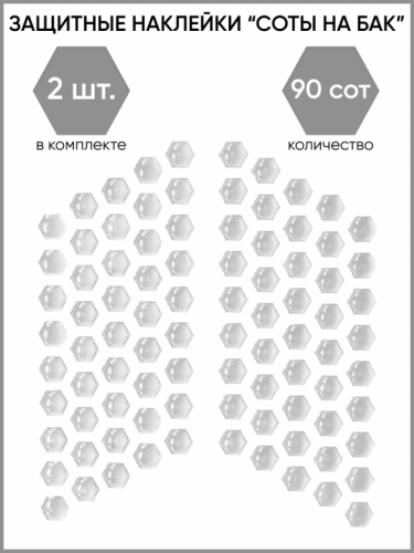 Motolike Наклейки на бак Соты Прозрачные в Томске