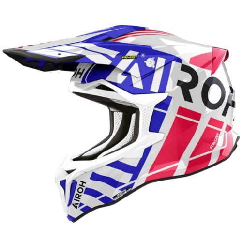 Airoh Мотошлем Strycker Brave Blue/Red Gloss в Томске