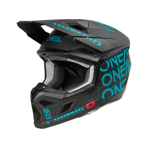 Oneal Шлем кроссовый 3Series Static черный/бирюзовый в Томске