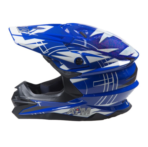AiM Шлем кроссовый JK803S Blue/White в Томске