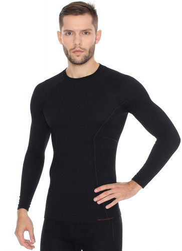 Brubeck Футболка мужская Active Wool Черный в Томске